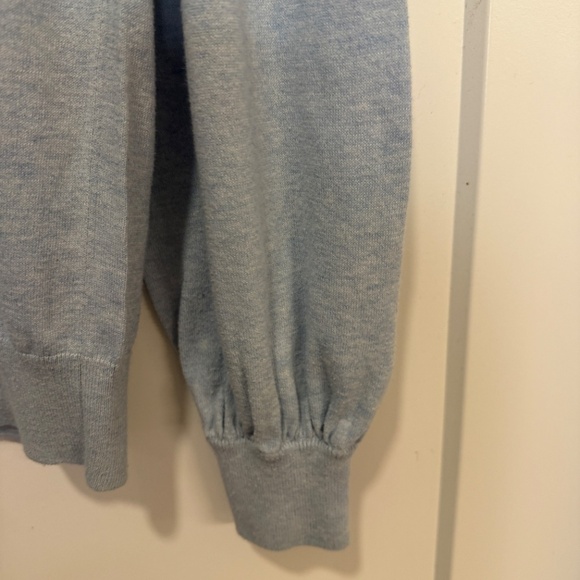 Lilly Pulitzer Light Blue Puff-Sleeve Crewneck Sweater – Size Small - Picture 8 of 8